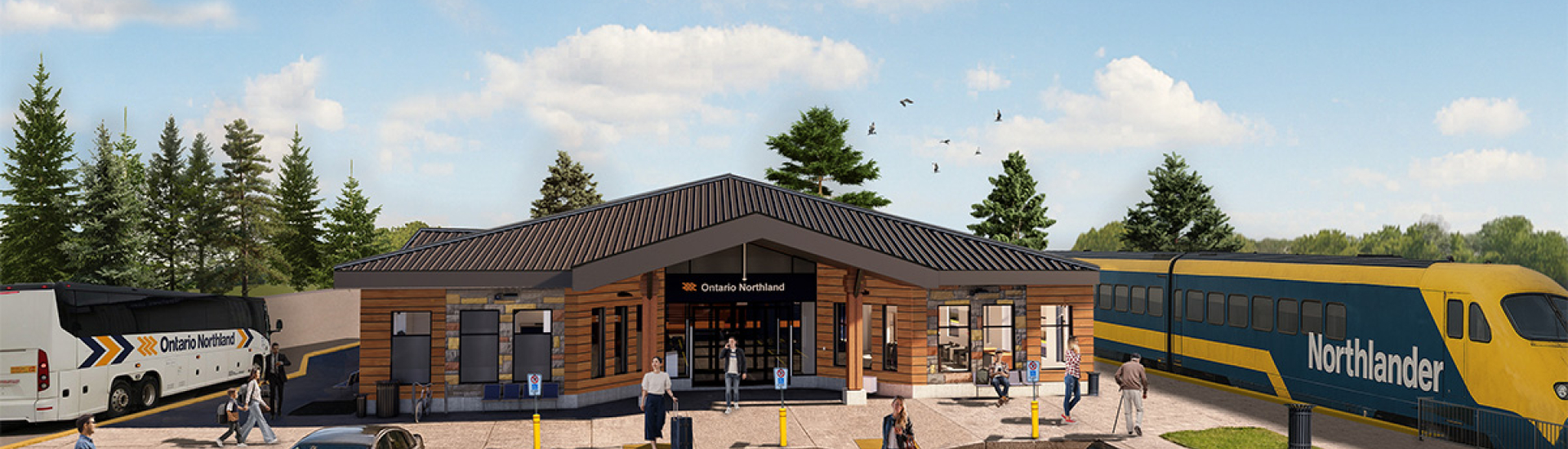 Timmins Porcupine Station 3D Render